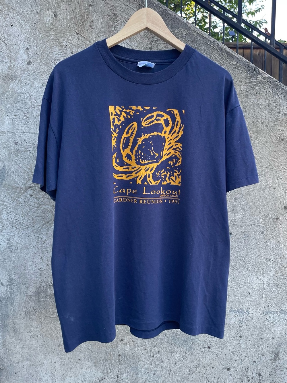 Vintage 1995 Cape Lookout Oregon Coast crab single stitch t shirt size large